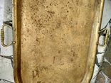 Поднос для самовара с ручками большой 49 см гербы Т.К. Кольчугино, фото №5