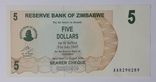 Зимбабве 5 долларов 2006 год unc, фото №2