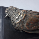 Пресс-папье мёртвая птица, бронза, Франция, середина XIX, фото №7