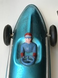 Винтажный гоночный автомобиль механическая фрикционная игрушка СССР из 1950х, фото №3