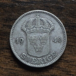 25 эре 1940 Швеция   серебро     (И.6.5)~, фото №3