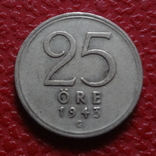 25  эре 1943   Швеция серебро    (Б.5.24)~, фото №2