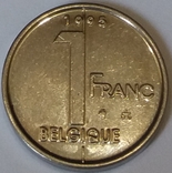 Бельгія 1 франк, 1995 BELGIQUE, фото №2