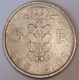 Бельгія 5 франків, 1948 BELGIE, фото №2