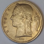 Бельгія 5 франків, 1962 BELGIQUE, фото №3