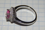 Кольцо розовый топаз, фото №5