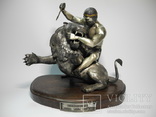 Фигура Геркулес убивает Льва (Серебро 800 пр, 1.2 кг), фото №2