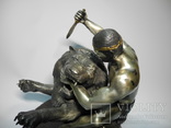 Фигура Геркулес убивает Льва (Серебро 800 пр, 1.2 кг), фото №7