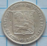 ¼ боливара, Венесуэла, 1948г., фото №2