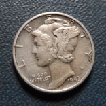10 центов 1943  США серебро    (Г.1.13)~, фото №2