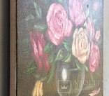 Картина, Розы, 25х30 см. живопись, холст, с подписью, отличный подарок, декор, фото №5
