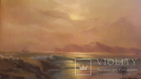 Большая старая картина Морской пейзаж,холст, масло, фото №9