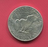 США 1 доллар 1971 ,,S,, серебро аUNC Лунный, фото №3