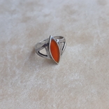 Серебряное кольцо с камнем, фото №3