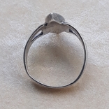 Серебряное кольцо с камнем, фото №6