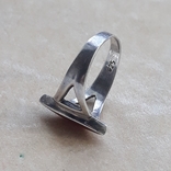 Серебряное кольцо с камнем, фото №7