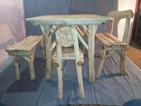 Стол, стулья из дуба, 5 предметов (авторский), фото №4
