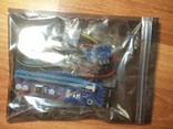 5 штук Новые Riser Райзер 006 4pin PCI-E 1X to 16X molex USB 3.0 60см, фото №5