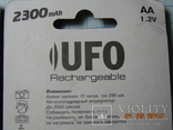 Аккумуляторные батарейки  UFO - AA 2300 mAh, 1.2V (Гонг Конг) - 4 шт., фото №8