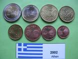 Греция, набор евро монет 2002 г . UNC., фото №2