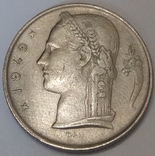 Бельгія 5 франків, 1949 BELGIE, фото №3