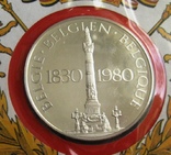 Набор "Серебряный токен 1980 PRO BELGICA" + марка 17 франков 1980, фото №2