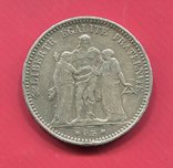 Франция 5 франков 1873 Республика, фото №2