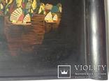 Поднос чёрно - лаковый. Вьетнам ручная роспись., фото №6