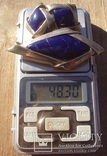 Брошь и клипсы с лазуритом Vendome, Франция., фото №13