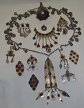 Женское украшение (Туркмения 18-19-20 век) 400гр. серебро, фото №3