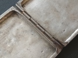 Портсигар серебряный подпись 1942 год, клейма 875 проба, вес 99 грамм, фото №8