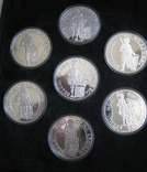 Нидерланды, комплект*7 шт, 1 серебряный дукат (1994-2003) PROOF, фото №12