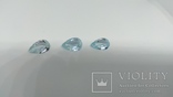 Топаз природный голубой 23.55ct, комплект капли, фото №4