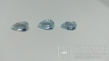 Топаз природный голубой 23.55ct, комплект капли, фото №5