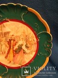 Старинная настенная фарфоровая сюжетная тарелка. Боярская серия, фото №5