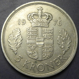 5 крон Данія 1976, фото №2
