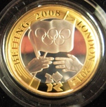 Великобритания, 2 фунта 2008 "Церемония передачи Олимпийских игр"- PROOF, фото №2