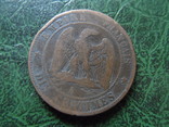 10 сантим 1855  Франция    ($1.7.18) ~, фото №2
