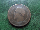 10 сантим 1855  Франция    ($1.7.18) ~, фото №3