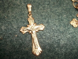 Лот золота, 30,5 грамм : Цепочка с крестом+Крест+Кольцо., фото №4