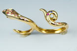 Золотое кольцо BOUCHERON 18К бриллианты, рубины, сапфиры, фото №3