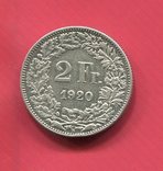 Швейцария 2 франка 1920, фото №2