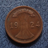 2 пфеннига  1924 F   Германия    ($2.2.28)~, фото №2