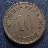 10 пфеннигов  1906  D   Германия    ($2.2.29)~, фото №2