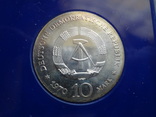 10 марок 1970 ГДР Бетховен серебро, фото №4