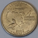 США ¼ долара, 2002 Квотер штату Луїзіана, фото №2