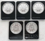5 монет 1 унция 2017 год Мексика Либертад серебро 31,1 грамм 999,9’, фото №3