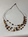 Ожерелье с италии с коричневыми бусинами, фото №2