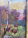 Старинная Картина ‘Лоси в лесу.’Широков, фото №6