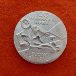 Финляндия 100 марок 1989 серебро Афины, фото №2